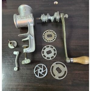 Vintage Climax 51 Manual Meat Grinder Cast Iron Hand Crank Table Clamp USA Made